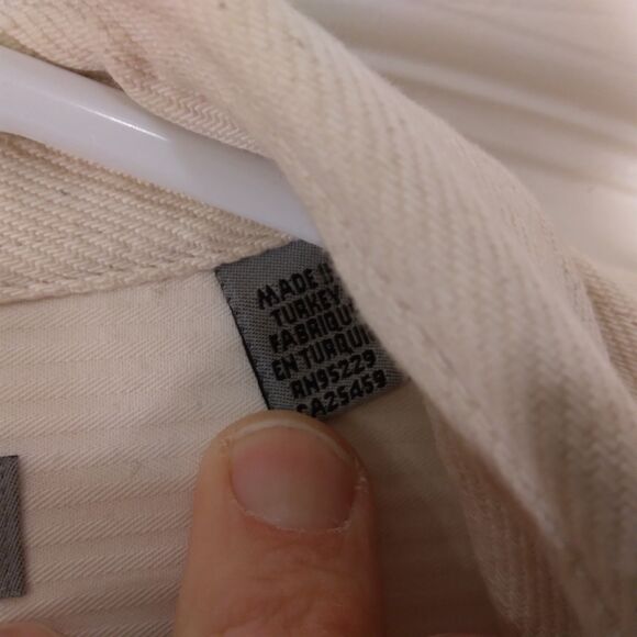 Ted Baker denim shirt mens 4 L Large ivory fleck long sleeve button London - Picture 8 of 11